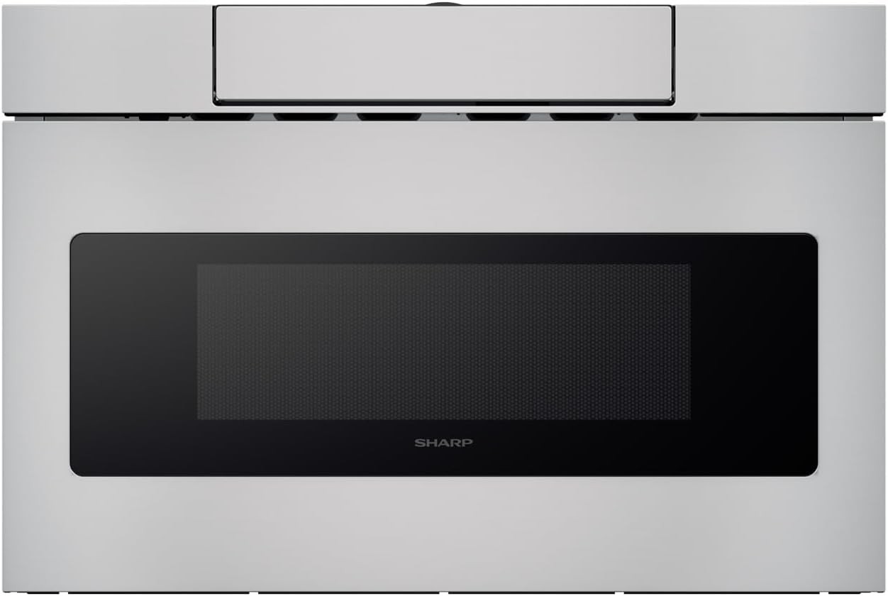 SHARP Microwave Drawer Oven, 24-inch, 1.2 Cubic Feet, 950 Watt, Concealed Control Panel with Digital LCD Display, Stainless Steel